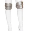 Roma Costume Silver Knee Pads Costume Accessories