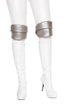Roma Costume Silver Knee Pads Costume Accessories