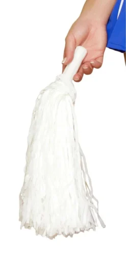 Roma Costume Pair Of White Pompoms Costume Accessories