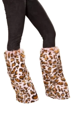 Roma Costume ACCESORIES Pair Of Pink Leopard Leg Warmers