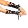 Roma Costume Pair Of Lace-up Vinyl Arm Cuffs Gloves