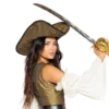 Roma Costume Gold Skull Pirate Hat 1 Roma Costume Gold Skull Pirate Hat