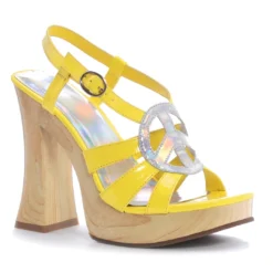 Ellie Shoes 5 Chunky Peace Sign Sandal