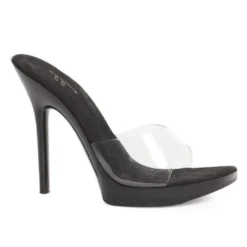 Ellie Shoes 5 Heel Clear Mule