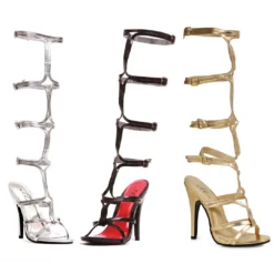 Ellie Shoes 5 Heel Knee High Strap Up Sandal