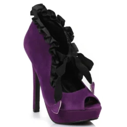 Ellie Shoes 5 Bootie W/satin Ruffleand Tie