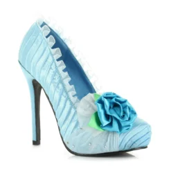 Ellie Shoes 5 Satin Pump With Flower And Rhinestone Decor. Women