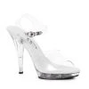 Ellie Shoes 5 Heel Clear Wide Width Sandal