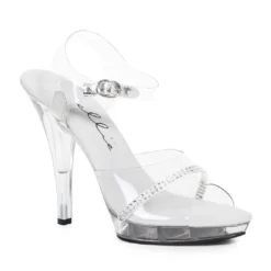 Ellie Shoes 5 Heel Clear Wide Width Sandal