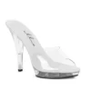 Ellie Shoes 5 Heel Clear Wide Width Sandal