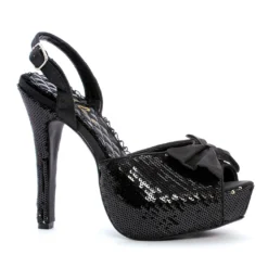 Ellie Shoes 5 Sandal With Sequins And Ankle Strap