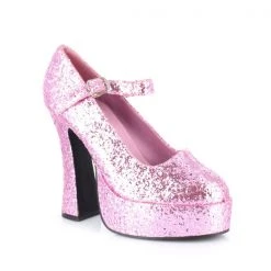 Ellie Shoes 5 Chunky Heel Glitter Mary Jane