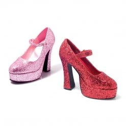 Ellie Shoes 5 Chunky Heel Glitter Mary Jane