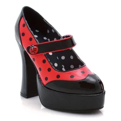 Ellie Shoes 5.5 Heel W/ Polka-Dot And Ladybug Button