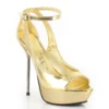 Ellie Shoes 5 Metallic Stiletto Heel Platform Sandal