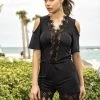 Espiral Black Romper Cover-Ups & Beachwear