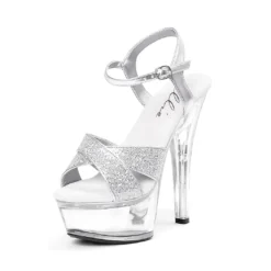 Ellie Shoes 6 Heel Glitter Sandal