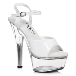 Ellie Shoes 6 Heel Sandal With Clear Bottom