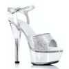 Ellie Shoes 6 Heel Glitter Sandal
