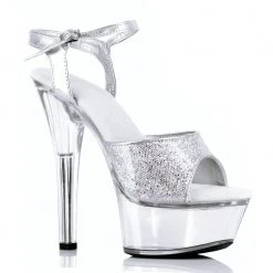 Ellie Shoes 6 Heel Glitter Sandal