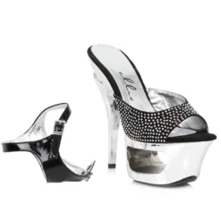 Ellie Shoes 6 Cut Out Platform Mule W/mezzo Detail And Detachable Strap