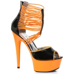 Ellie Shoes 6 Neon Stiletto With Elastic Band