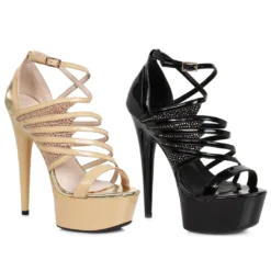 Ellie Shoes 6 Heel W/Multiple Straps