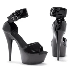 Ellie Shoes 6 PEEPTOE PLATFORM WITH DOUBLE STRAP CUFF DETAIL