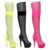 Ellie Shoes 6 Peep Toe Thigh High Mesh Boot