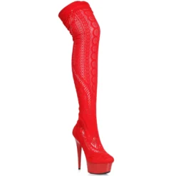 Ellie Shoes 6 Stiletto Stocking Thigh High Boot