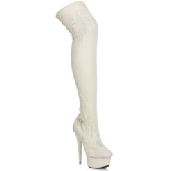 Ellie Shoes 6 Stiletto Stocking Thigh High Boot