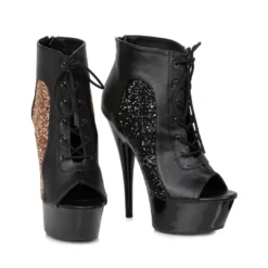 Ellie Shoes 6 Booty With Glitter Detail