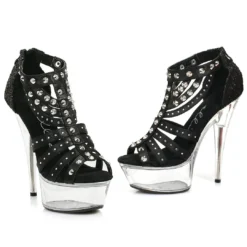 Ellie Shoes 6 Pointed Heel Platform Sandal