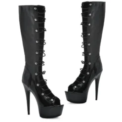 Ellie Shoes 6 PLATFORM ANDKLE BOOT WITH MESH AND LACE UP