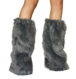 Roma Costume Faux Fur Leg Warmers ACCESORIES