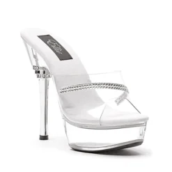Ellie Shoes 6 Rhinestone Heel Mule W/Rhinestone On Upper