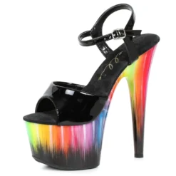 Ellie Shoes 7 Inch Sandal With Rainbow Design