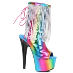 Ellie Shoes 7 Platform Heel W/Fringe Light Up
