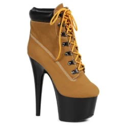 Ellie Shoes 7 Heel Lace Up Ankle Boots