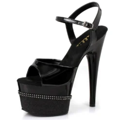 Ellie Shoes 7 Inch Glitter Rhinestone Sandal