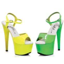Ellie Shoes 7 Neon Stiletto Sandal