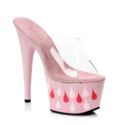 Ellie Shoes 7inch Mule With Teardrop Pattern