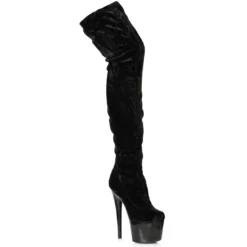 Ellie Shoes 7 CRUSHED VELVET THIGH HIGH BOOT