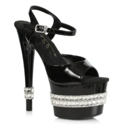 Ellie Shoes 7 RHINESTONE PLATFORM SANDAL