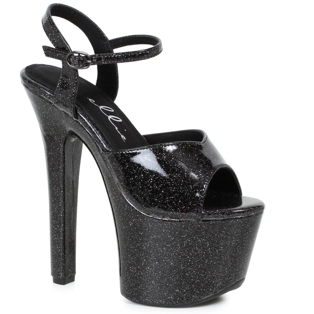 Ellie Shoes 7 HEEL POINTED STILETTO SANDAL W/ METALLIC PLATFORM & UPPER 4 Ellie Shoes 7 HEEL POINTED STILETTO SANDAL W/ METALLIC PLATFORM & UPPER