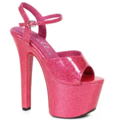 Ellie Shoes 7 HEEL POINTED STILETTO SANDAL W/ METALLIC PLATFORM & UPPER 8 Ellie Shoes 7 HEEL POINTED STILETTO SANDAL W/ METALLIC PLATFORM & UPPER