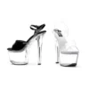 Ellie Shoes 7 Heel Clear Bottom Sandal