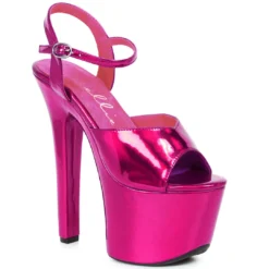 Ellie Shoes 7 Heel Pointed Stiletto Sandal W/ Metallic Platform