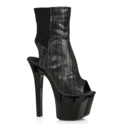 Ellie Shoes 7 Metallic Bootie With Side Zipper