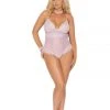 Elegant Moments Lilac Teddy Plus Size Lingerie